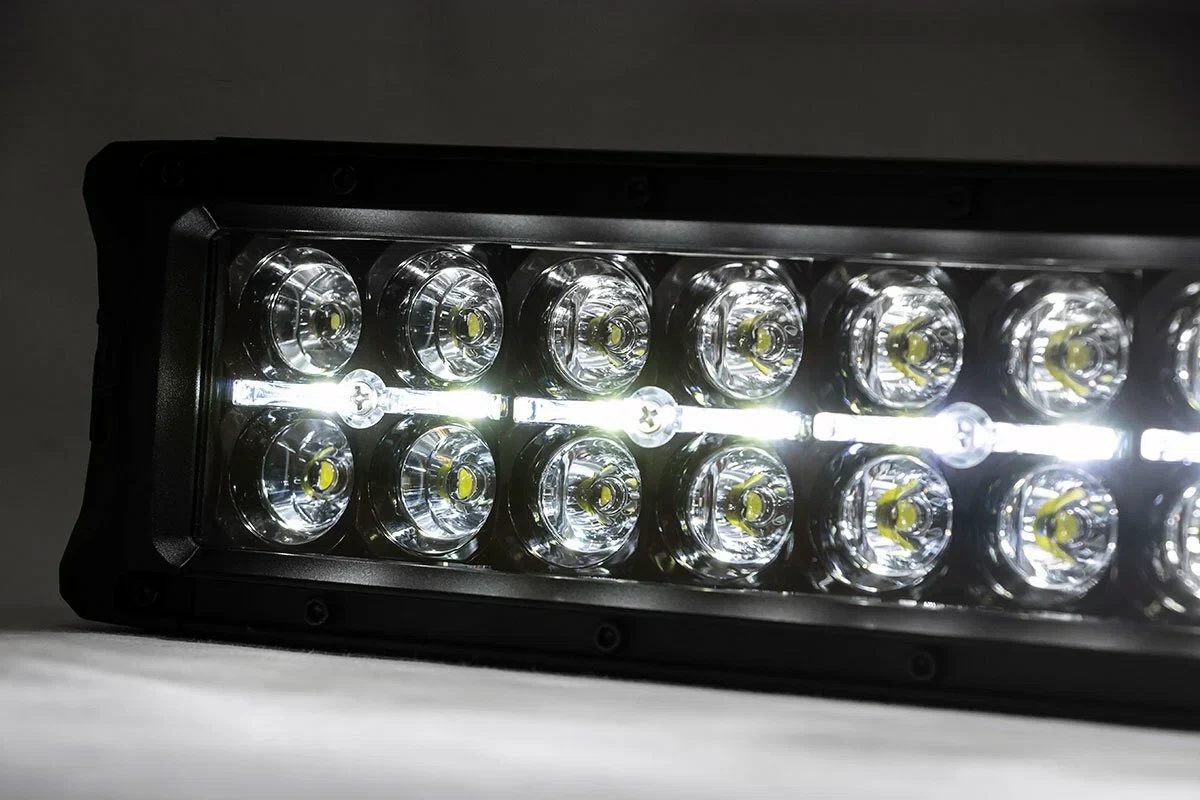 Fits Ford F-150 (2015-2017) Mesh Grille 30_ Dual Row LED Black Ser 70193DRL